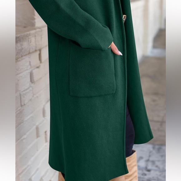 Green Sweater Coat - Picture 3 of 4